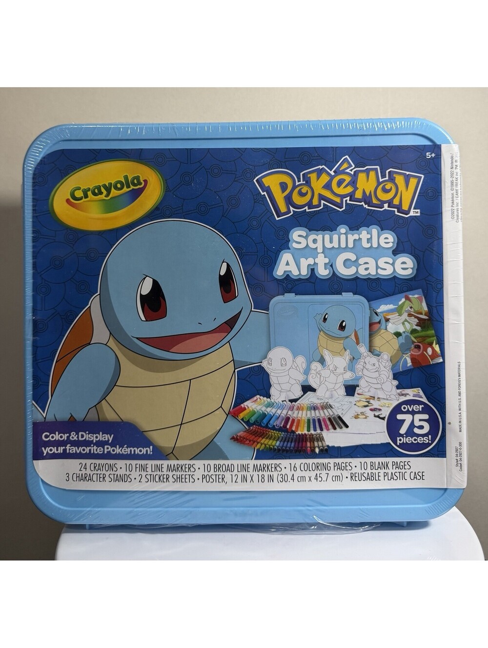 Crayola Pokemon Squirtle Art Case 75+ Pcs - Stickers, Poster & More